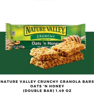 Nature Valley Crunchy Granola Snack Bars Oats 'n Honey 1.49oz Double Bar