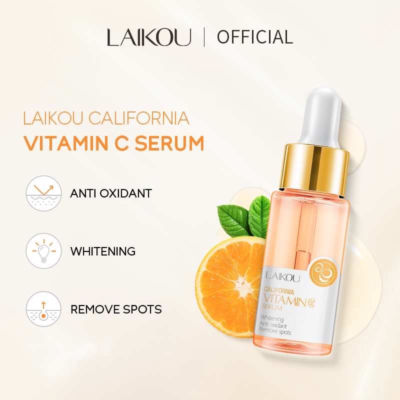 LAIKOU FDA Vitamin C Serum VC California Whitening Antiaging Orange