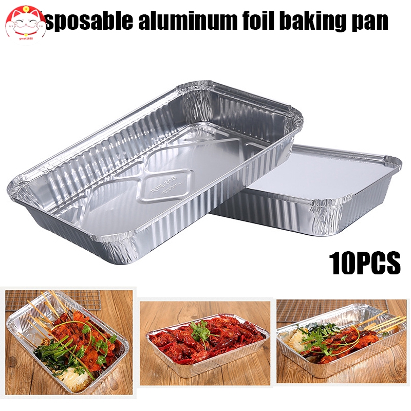 Aluminum Foil Pan 10pcs Safe for Use in 
