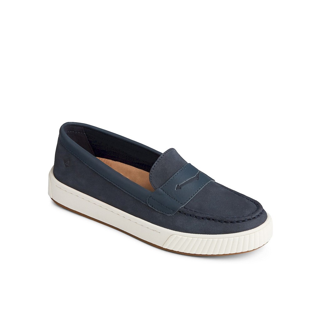 Sperry Women's Anchor Plushwave Penny Leather Casuals (Navy) | Shopee ...
