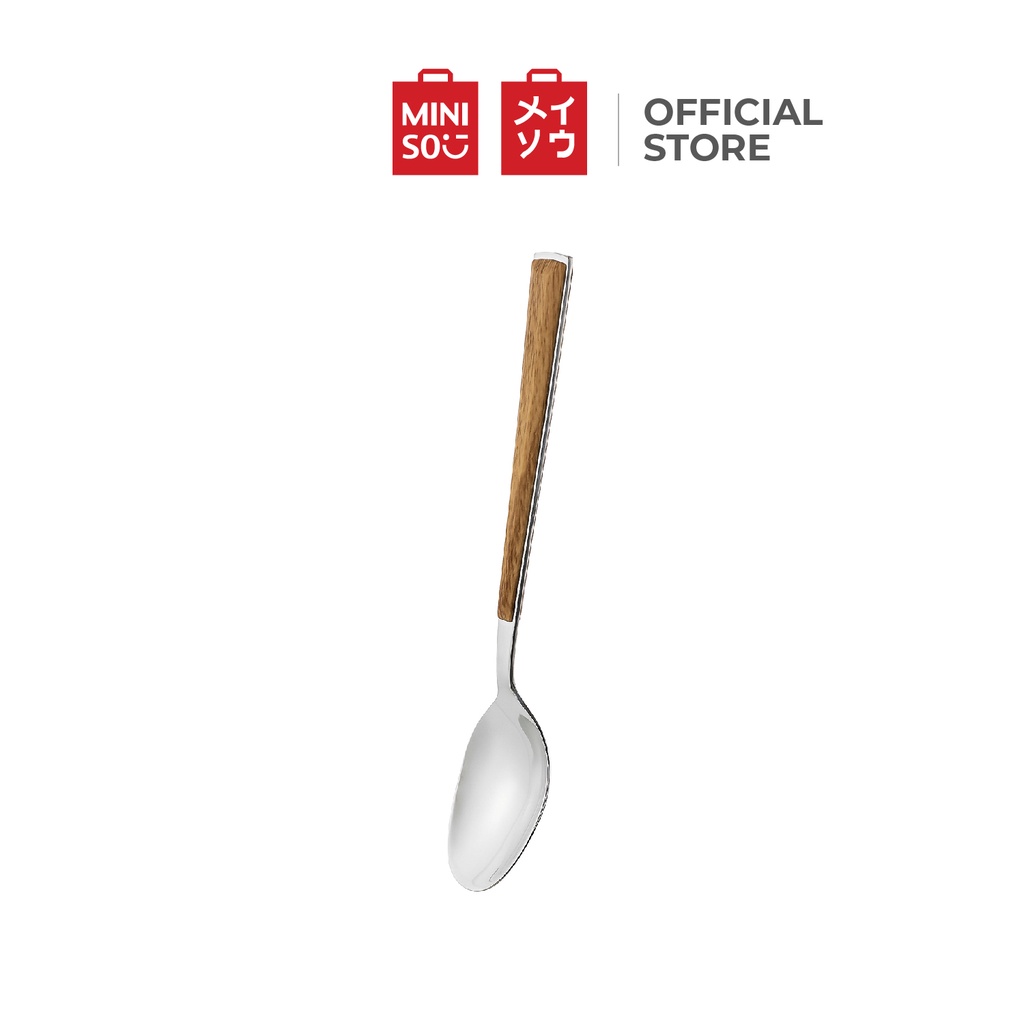 Miniso Salad Spoon Wood Color | Shopee Philippines
