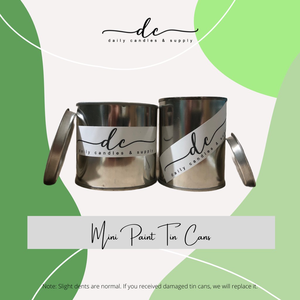 Daily Candles MINI PAINT TIN CANS FOR CANDLES or PLANT VESSELS 185ml