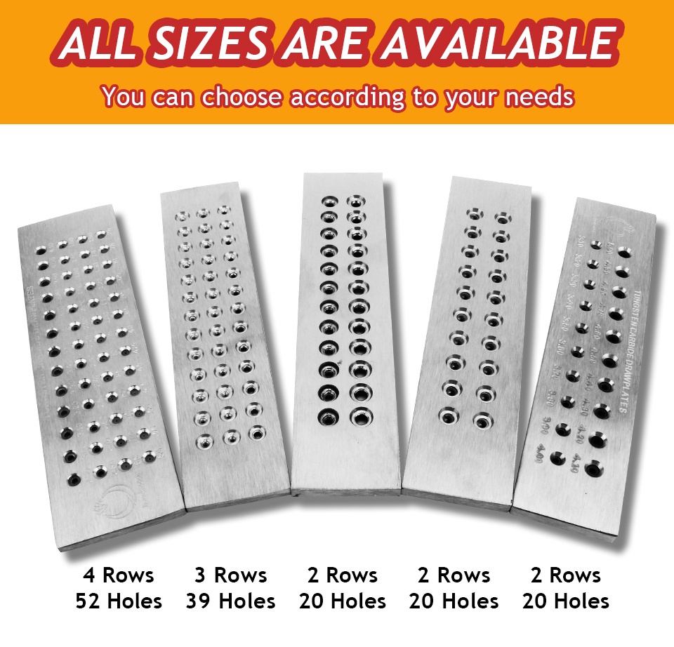 Tungsten Carbide Wire Drawplate Square/Half Round Shape 0.269.0mm 20/