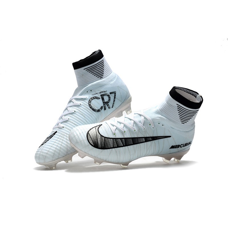 Nike Mercurial Vapor VI Safari FG Soccer Shoes CR7 White .