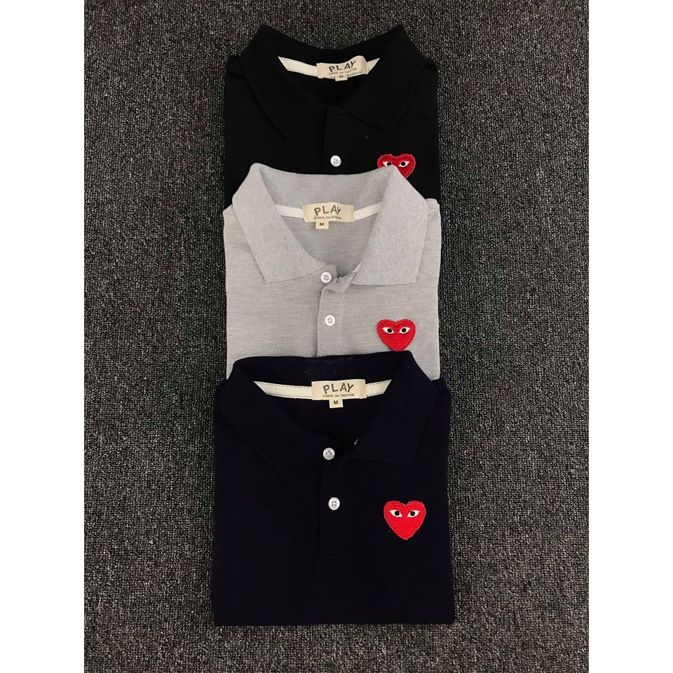 cdg play polo shirt