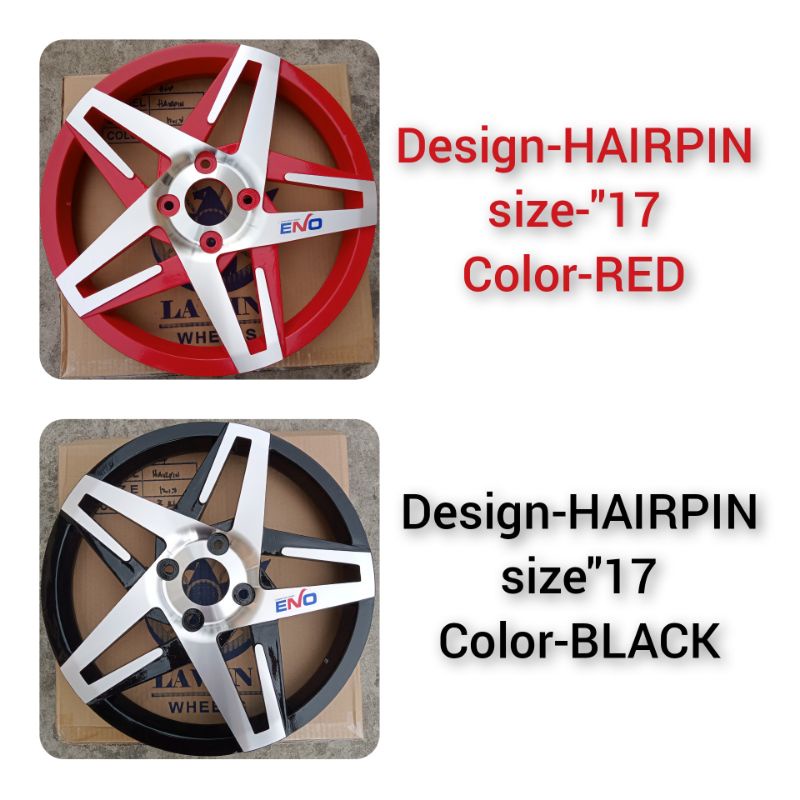 Side wheel mags "17 (HAIRPIN) for motorcycle (mags only) Shopee
