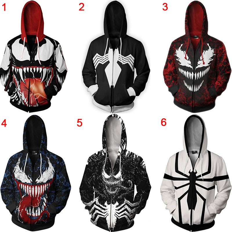 venom full zip up hoodie