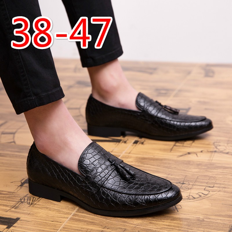 mens casual dress shoes black