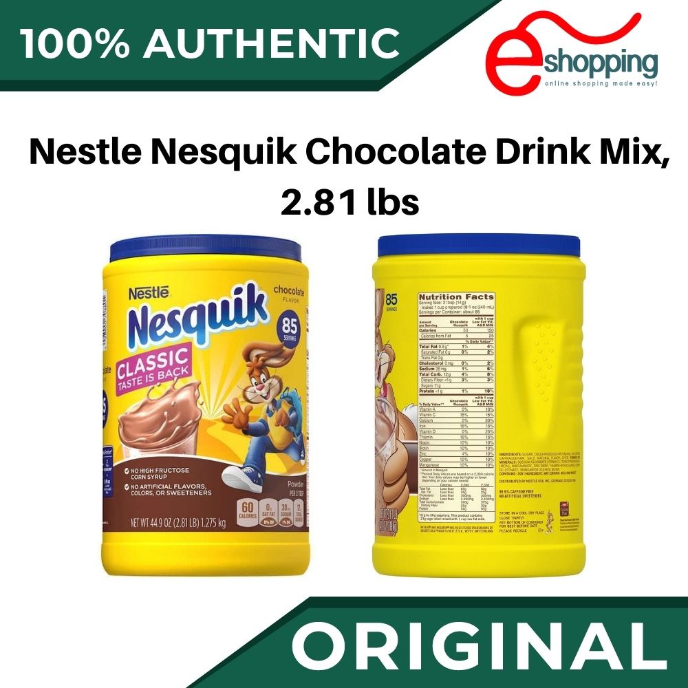 Nestle Nesquik Chocolate Drink Mix, 2.81 lbs Shopee Philippines