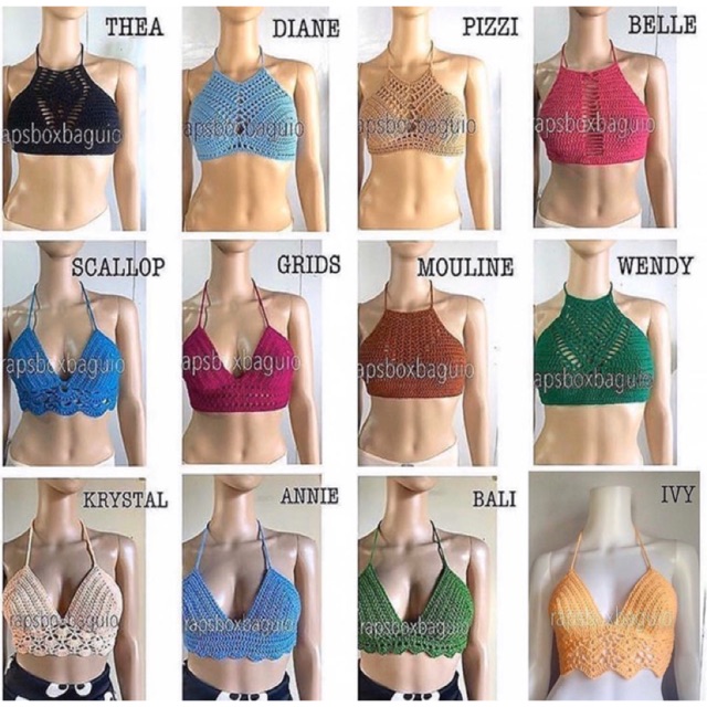 crochet swim tops