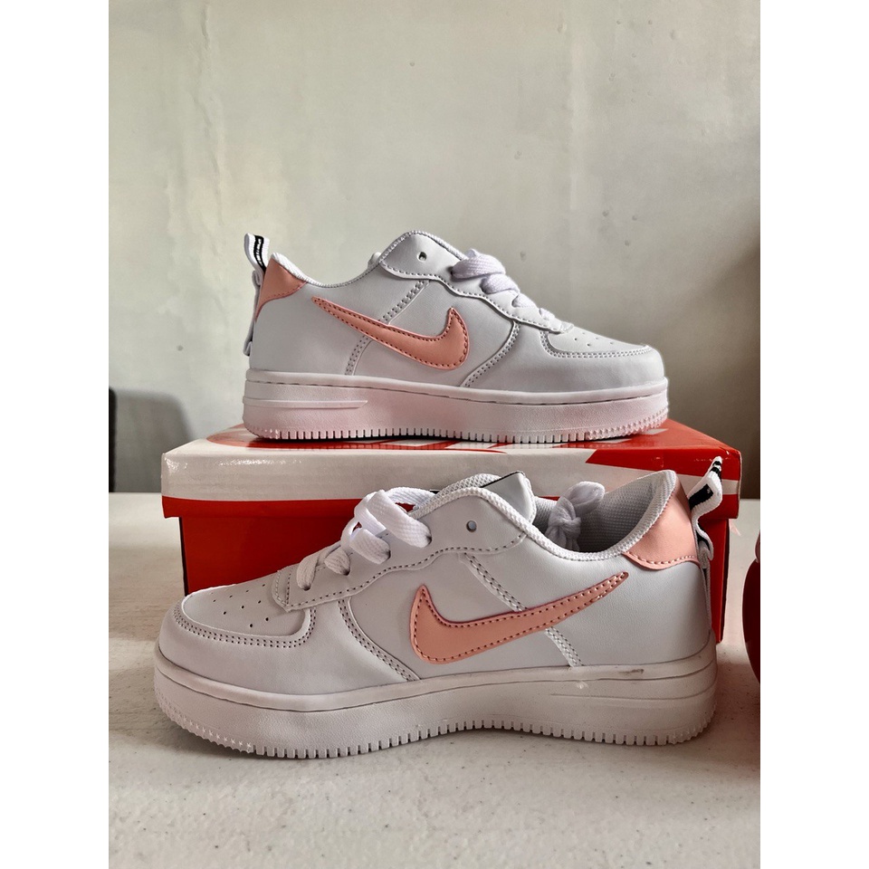 Unisex Kids Shoes Safe and Comfortable Fashion Air Force 1 Lace-Up Low Top Rubber Sneakers