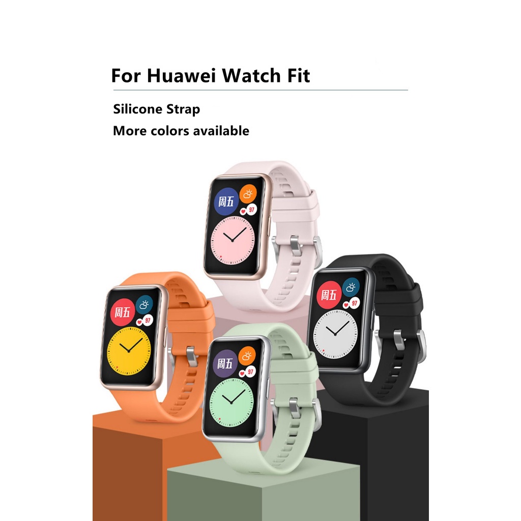 Huawei Watch Fit Strap Soft Silicone Band For fit watch Bracelet Wrist Watchband With Tool For