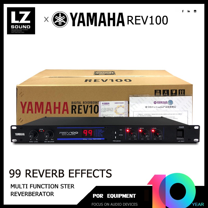 YAMAHA REV100 Vocal effect Audio effector Digital Reverb Effect With 99