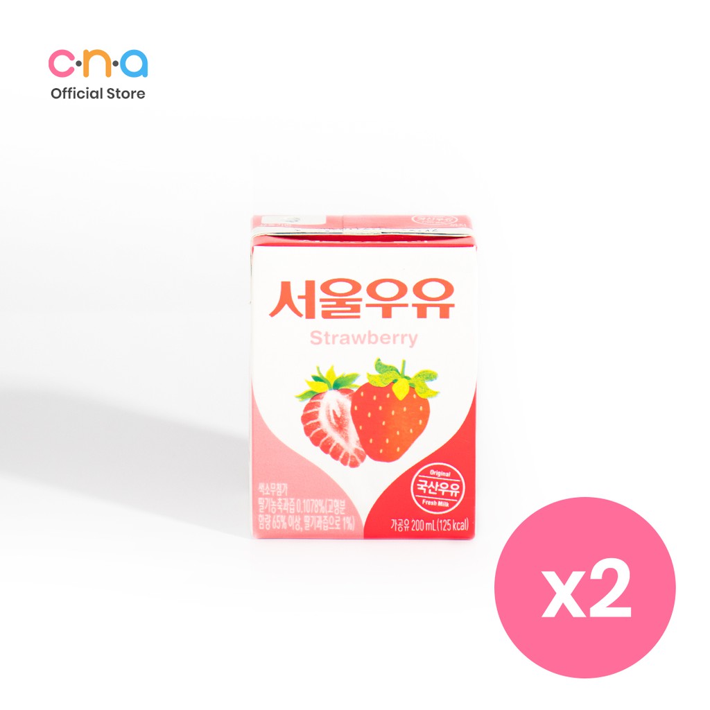 SEOUL MILK Strawberry Korean Drink 200mL Shopee Philippines