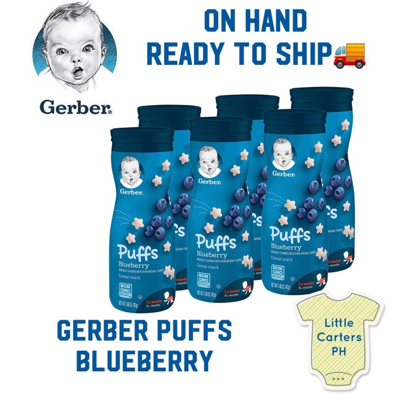Gerber Puffs Cereal Snack Blueberry 1 canister Shopee Philippines