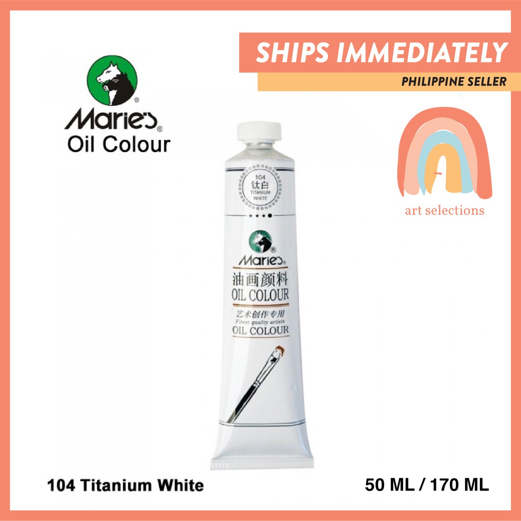 Marie's Oil Paint (50 ML / 170 ML) Colours Titanium White, Red, Blue