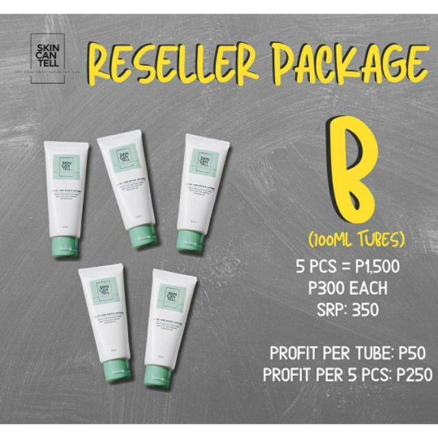 Skin Can Tell Reseller Package B Shopee Philippines