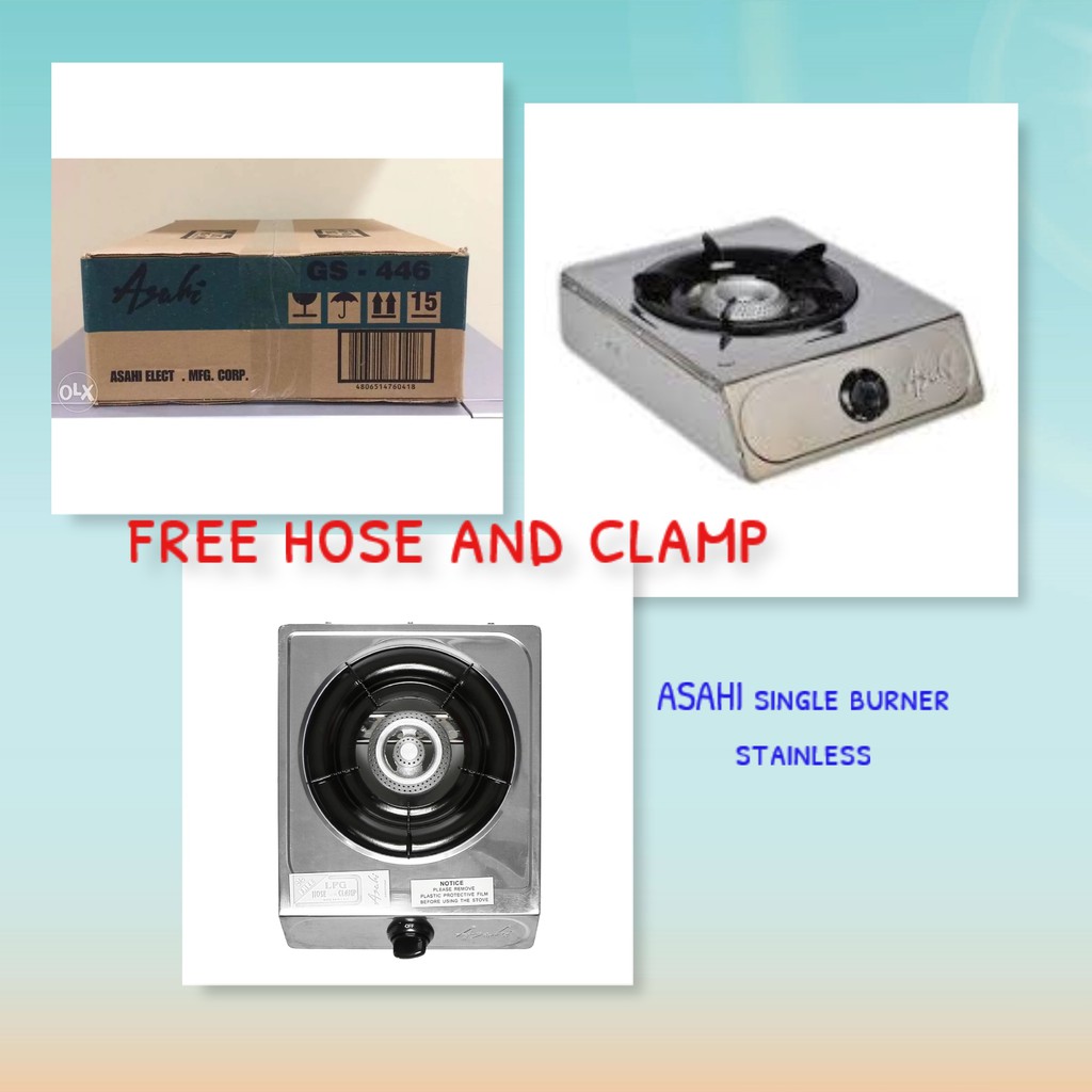 SINGLE BURNER STOVE STAINLESS ASAHI (GS446) Shopee Philippines