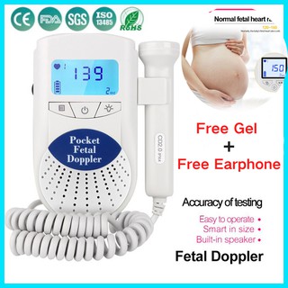 US FDA,Prenatal Fetal Doppler Listen Baby Heart beat Monitor LCD,GEL,earphone,A+ 