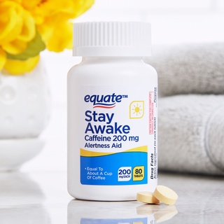 EQUATE STAY AWAKE CAFFEINE 200 MG ALERTNESS AID 80 TABLETS CCE ...