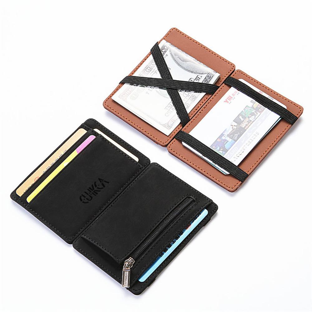 charriol bangle Ultra Thin Mini Wallet Men's Small Wallet Business PU Leather Magic Wallets High Qua