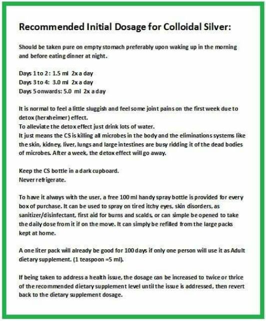 dosage of nano silver for dogs