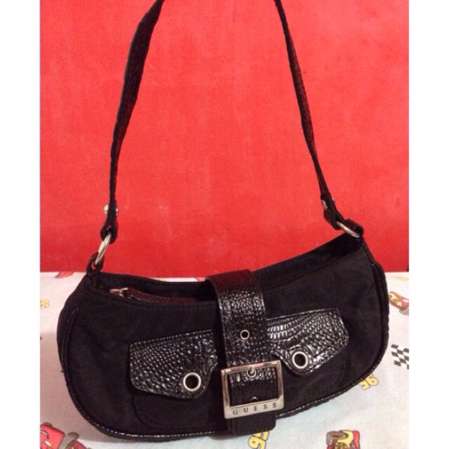 guess black mini bag