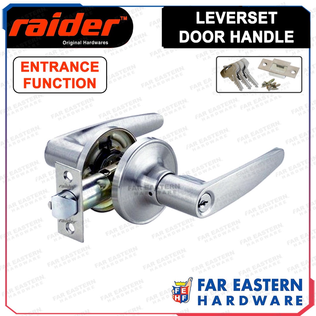 RAIDER Entrance Leverset Doorknob Lever Twist Lock Door Knob Set