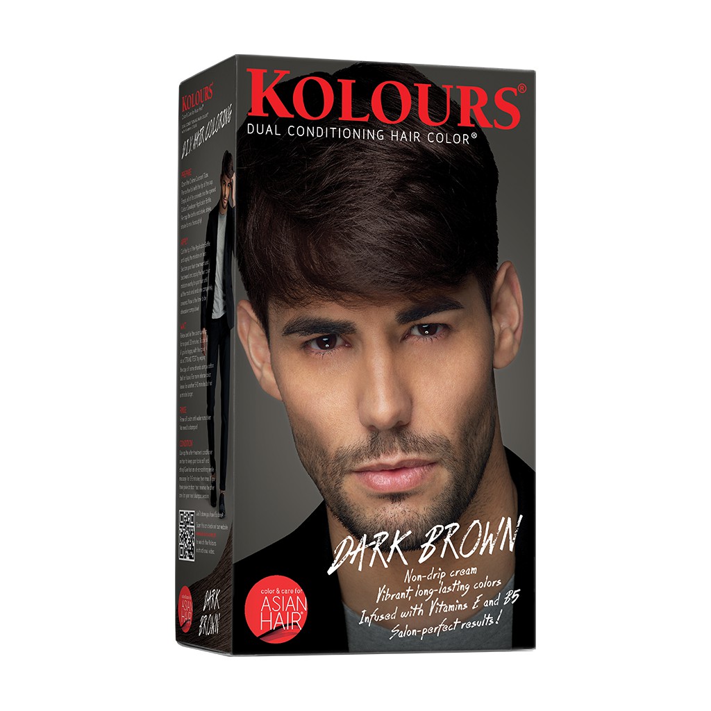 Kolours Hair Dye Dark Brown For Men 120ml