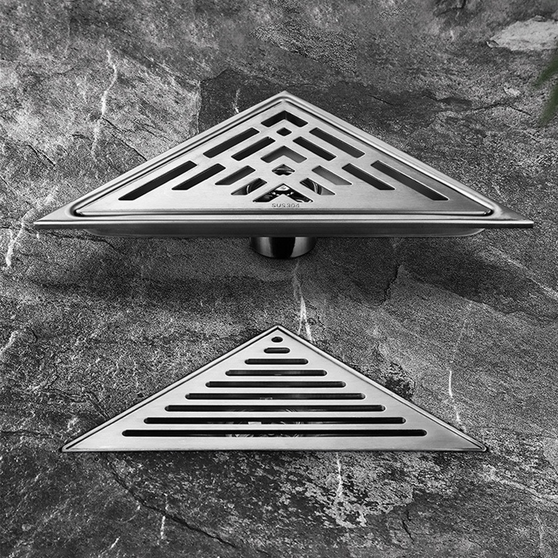 Triangular stainless steel 304 deodorant ground drain corner invisible ...
