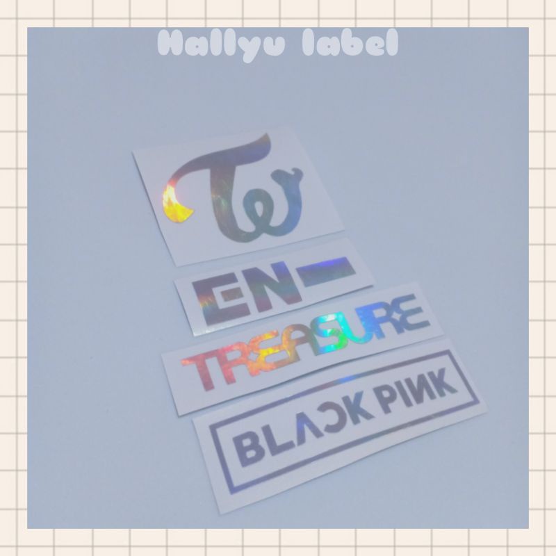 Kpop Logo Vinyl Decal Sticker Holographic Bts Twice Treasure Blackpink Etc