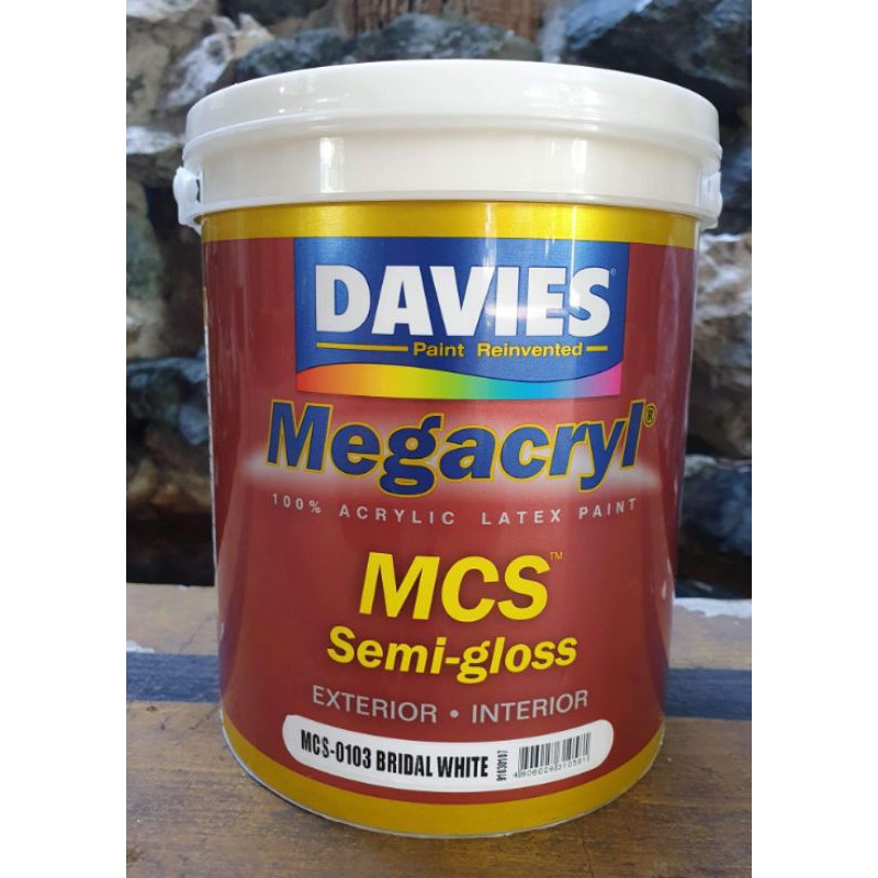Megacryl Semi Gloss Latex Dv 0103 Bridal White 4l Davies Mcs Acrylic Water Based Paint 1 Gallon Ee Philippines - Davies Megacryl Latex Paint Colors