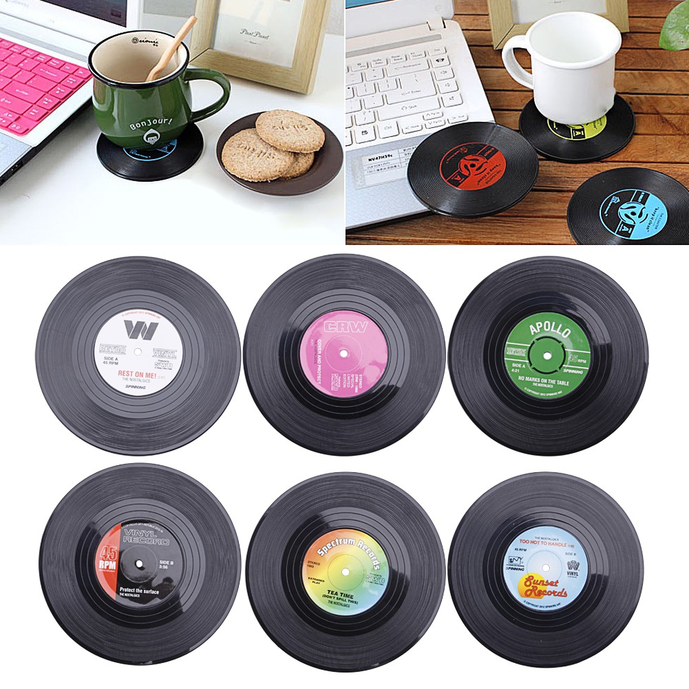 record drink coasters