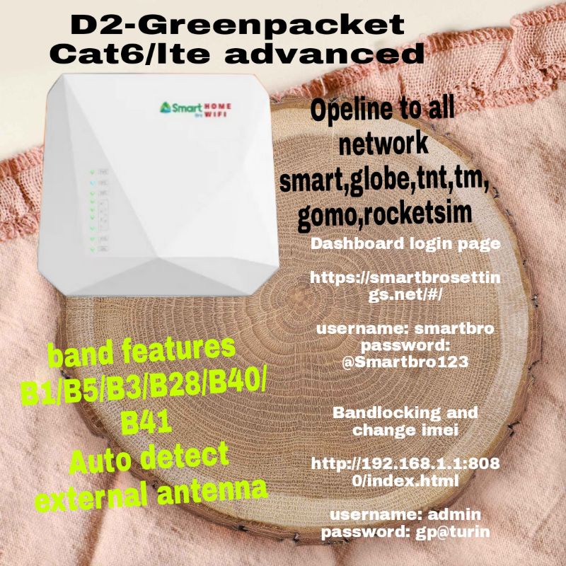 OPENLINE D2 GREENPACKET CAT6 B1/B3/B5/B28/B40/B41 Shopee Philippines