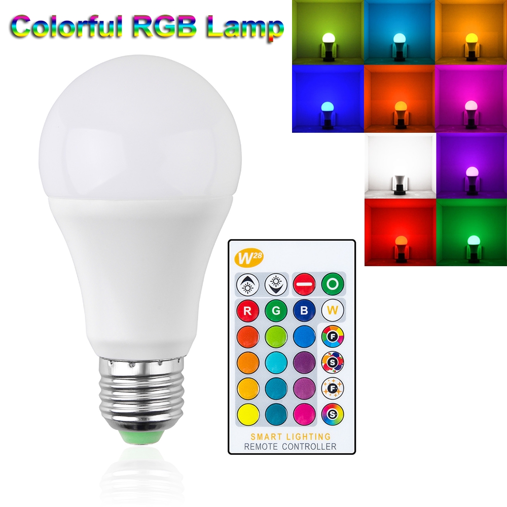 Multi Color Led Bulb 15w E27 Rgb Led Bulbs Remote Control Rgb Lampholiday Party Decoration Light Shopee Philippines