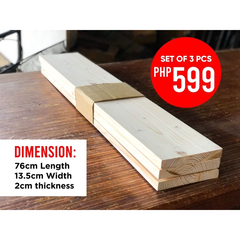 3pcs PINE WOOD PLANK Shopee Philippines