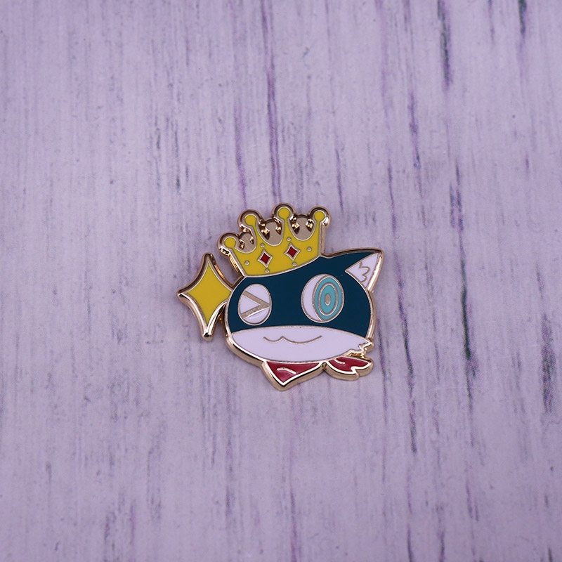 Anime Persona 5 P5 Morgana Mona Cat Brooch Alloy Badge Pin Clothes Hat Ornament