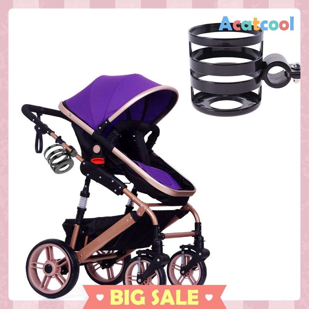 Color:Black Baby Stroller Accessories Cup Holder Cart Bottle Rack For Milk Water Pushchair Carriage Buggy Adjustable Black