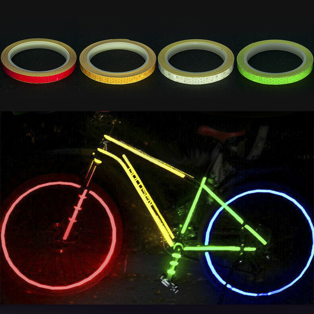 Reflective Glow Stickers Hi Vis Viz Safety Car Motorcycle Bike Reflector Tape 8M 