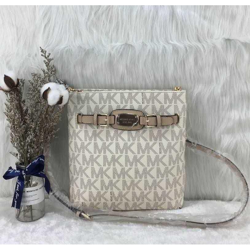 michael kors hamilton crossbody silver