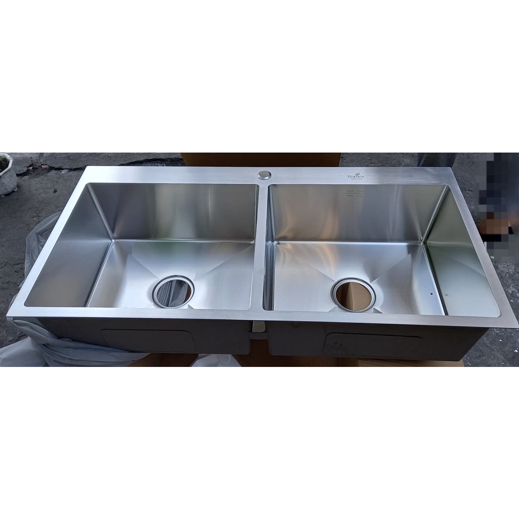 STAINLESS DOUBLE SINK 100 X 50 CM (3MM) Shopee Philippines