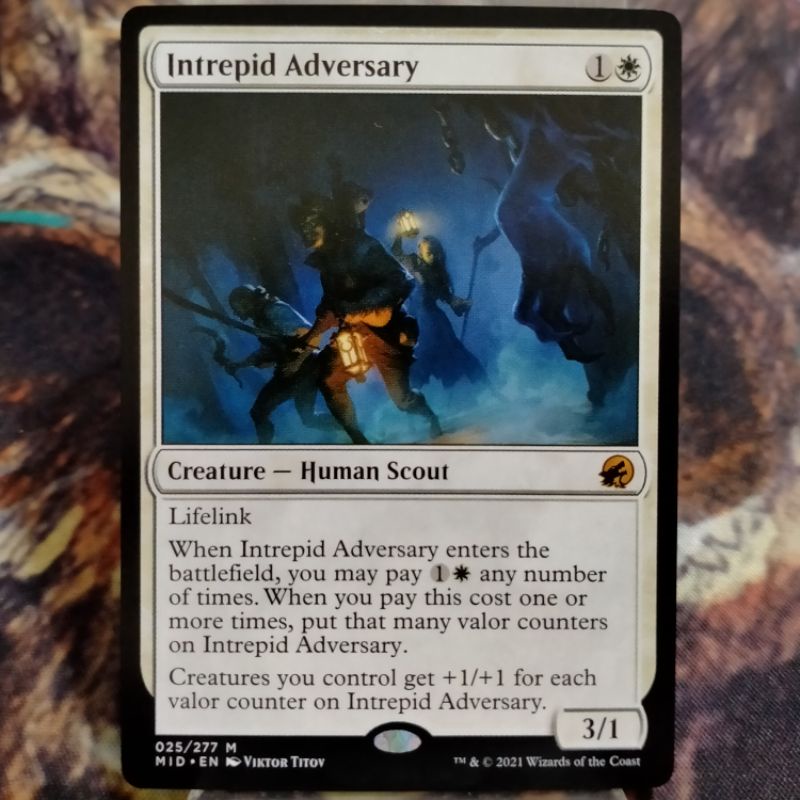 MTG Magic Pr0xy Playtest Card Intrepid Adversary 5⭐ German Blue Core