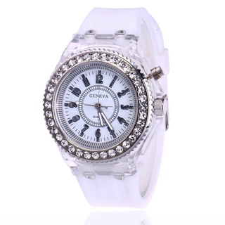 Clearance priceColorful Rhinestone Led Sport Watches Luminous Glowing Women Quartz Watch #8