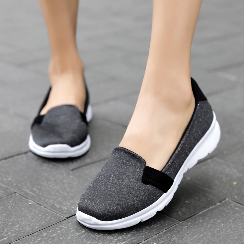 Lightweight Ladies Shoes Fashion Korean Shoes Breathable Flats Loafers  Non-slip Women Slip on Shoes | Shopee Philippines