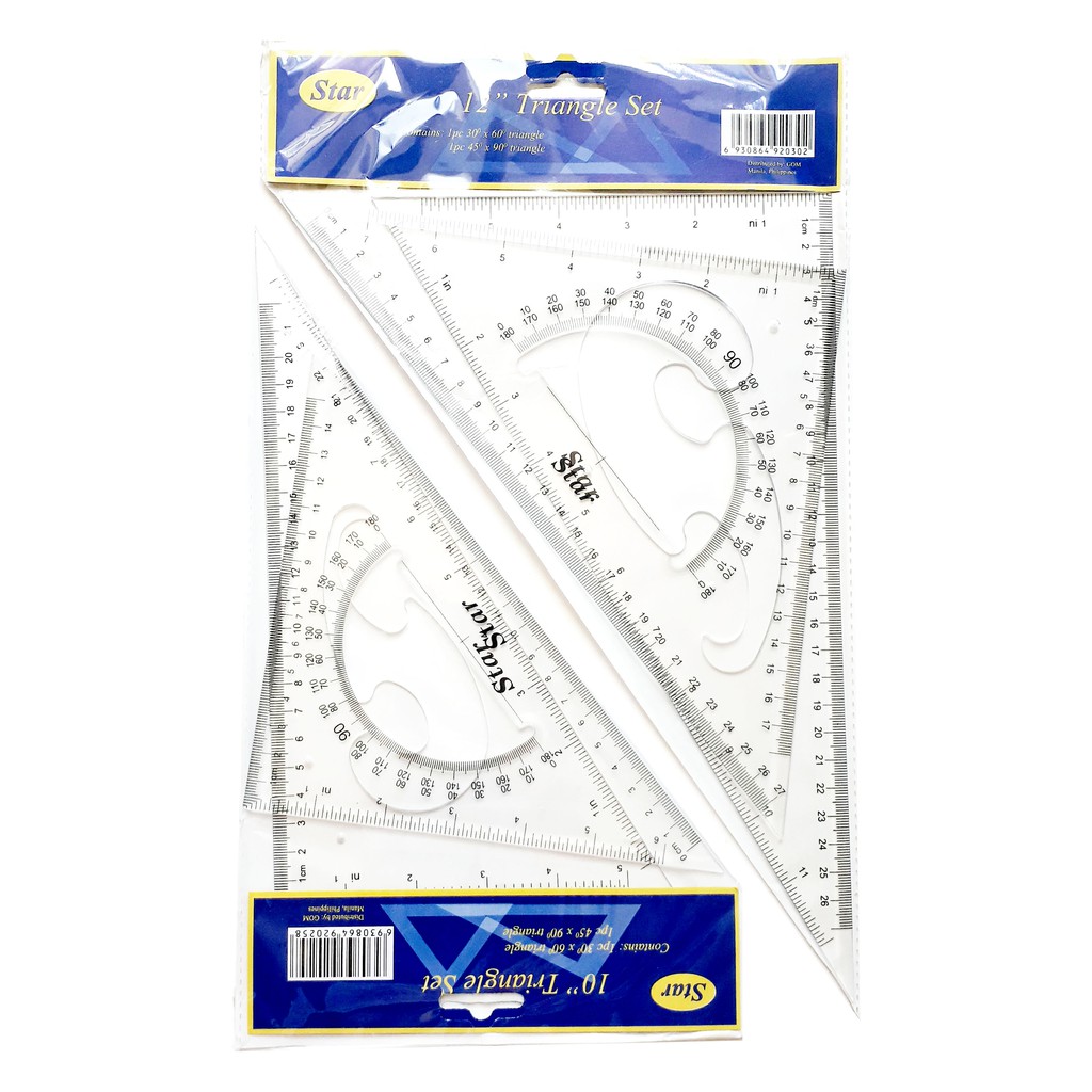 Ruler Triangle Set 30 60 And 45 90 Shopee Philippines