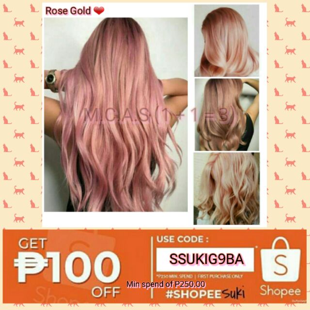 Rose Gold Bio Organic Permanent Hair Color Shopee Philippines