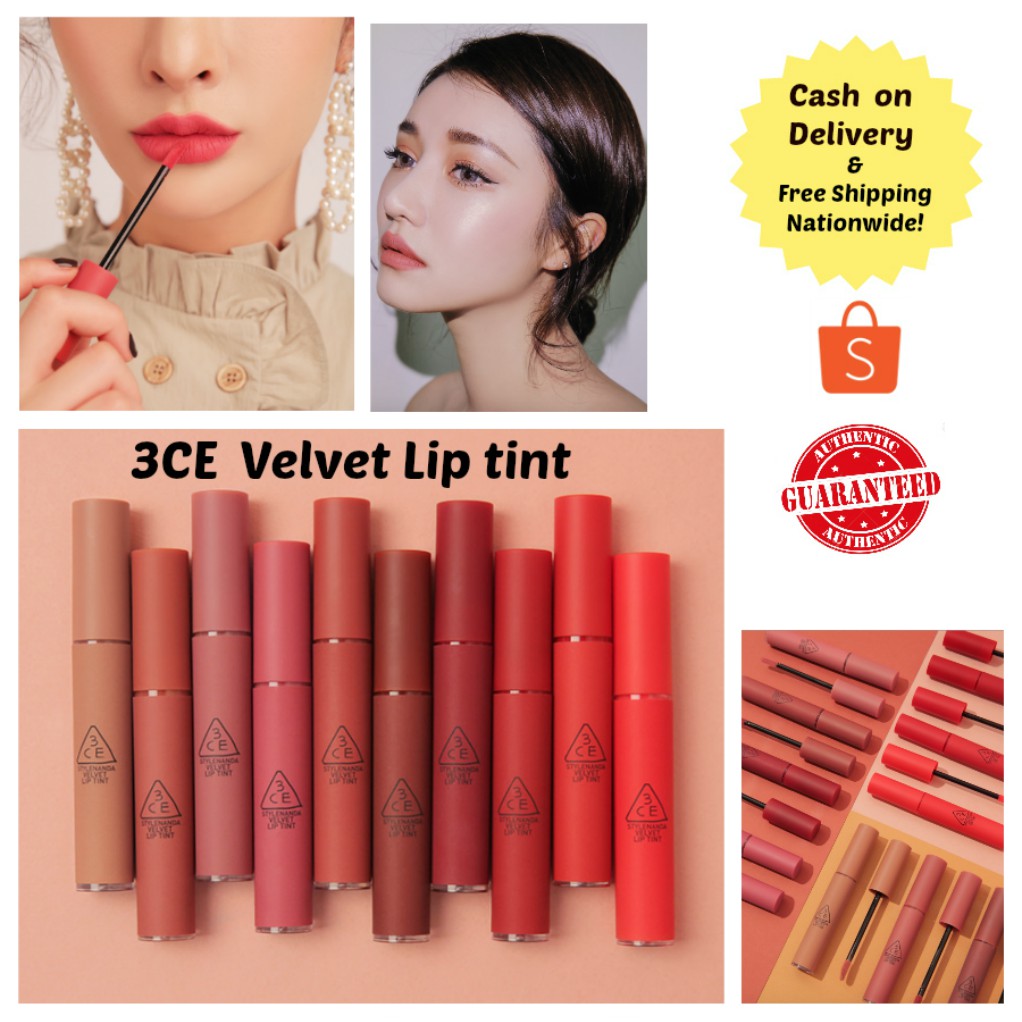 3ce Velvet Lip Tint Authentic Shopee Philippines