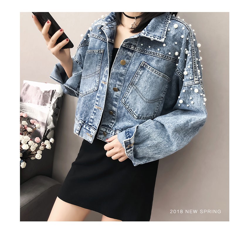 beaded denim jacket