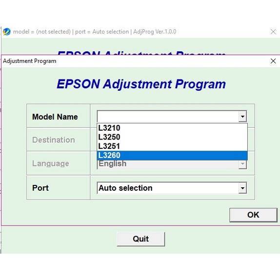 L3150 epson adjustment program