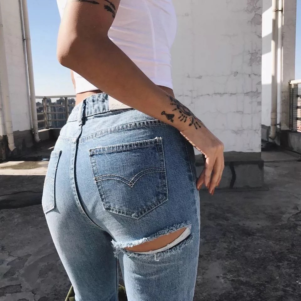 jeans with hole in butt